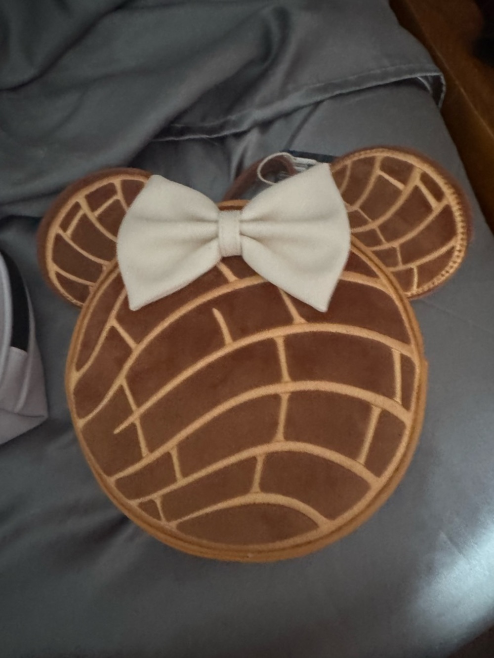 Loungefly Brown Bear-Shaped Bag with Cream Bow